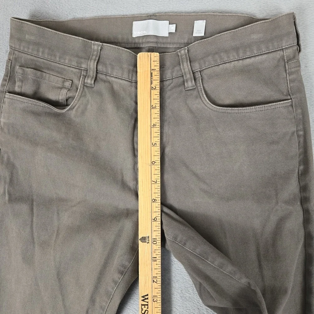 VINCE Essential Five-pocket Twill Pants Mens 30x32 Brown‎ Slim Style MS121-2248
